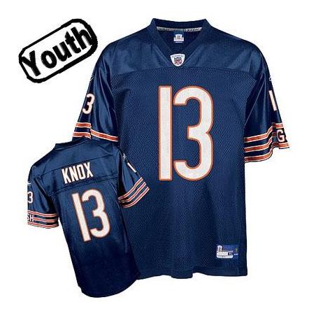 Johnny Knox Youth Football Jersey -#13 Chicago Youth Jersey(Navy)