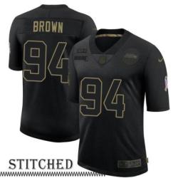 Chad Brown Black Salute to Service Jersey Seattle Seahawks #94