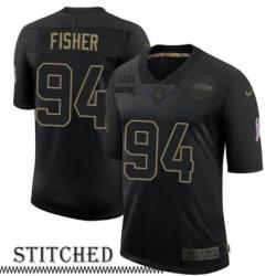 Bryce Fisher Black Salute to Service Jersey Seattle Seahawks #94