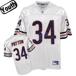 Walter Payton Youth Football Jersey -#34 Chicago Youth Jersey(White)