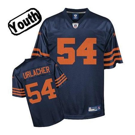 Brian Urlacher Youth Football Jersey -#54 Chicago Youth Jersey(Navy Orange number)