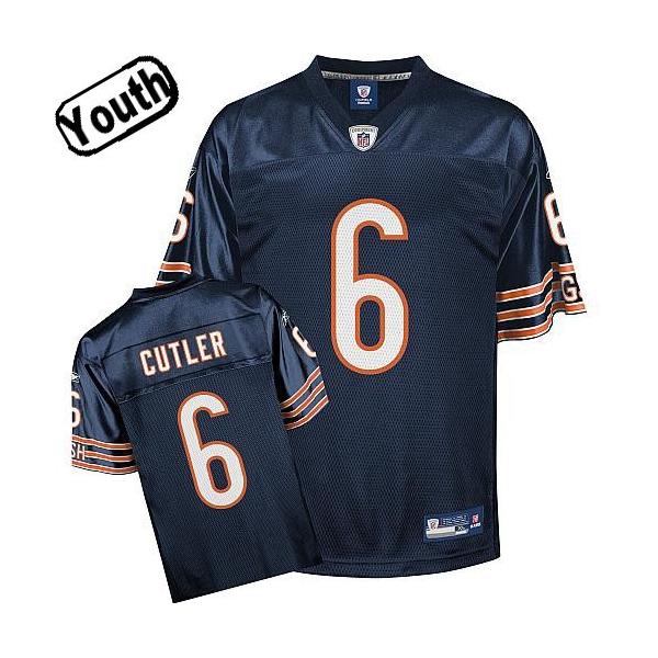 Jay Cutler Youth Football Jersey -#6 Chicago Youth Jersey(Blue)