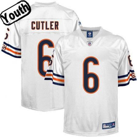 Jay Cutler Youth Football Jersey -#6 Chicago Youth Jersey(White)