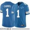 Detroit Lions #1 Ernie Caddel Blue Home Jersey