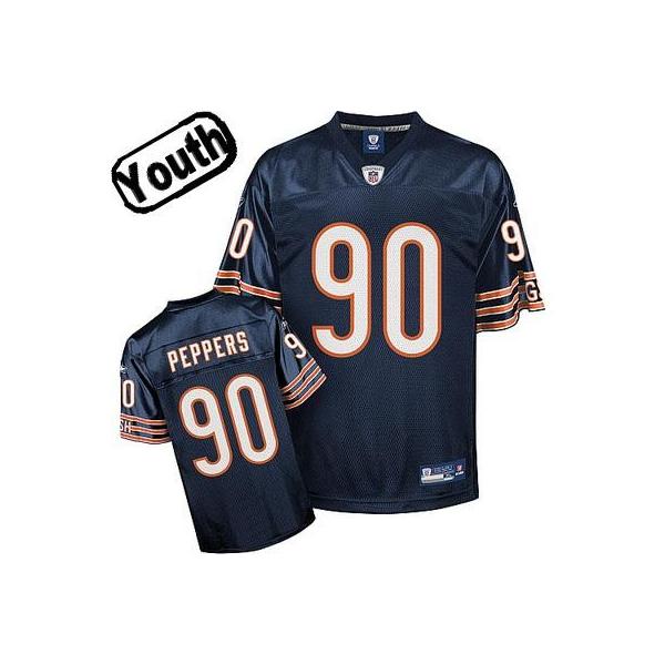 Julius Peppers Youth Football Jersey -#90 Chicago Youth Jersey(Blue)