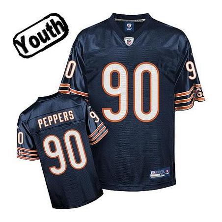 Julius Peppers Youth Football Jersey -#90 Chicago Youth Jersey(Blue)