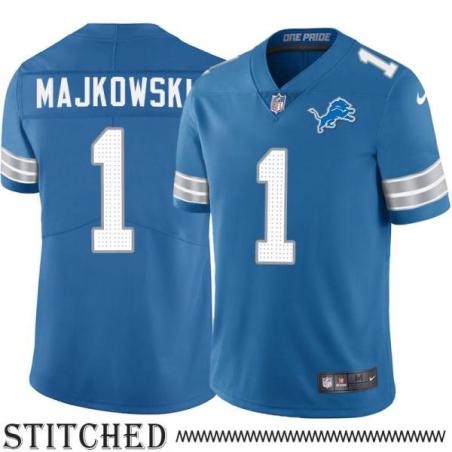 Detroit Lions #1 Don Majkowski Blue Home Jersey