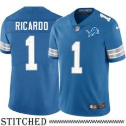 Detroit Lions #1 Benny Ricardo Blue Home Jersey