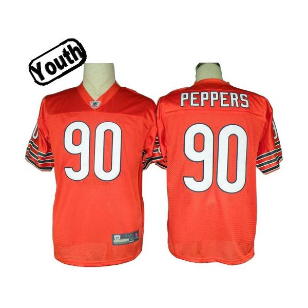 Julius Peppers Youth Football Jersey -#90 Chicago Youth Jersey(Orange)