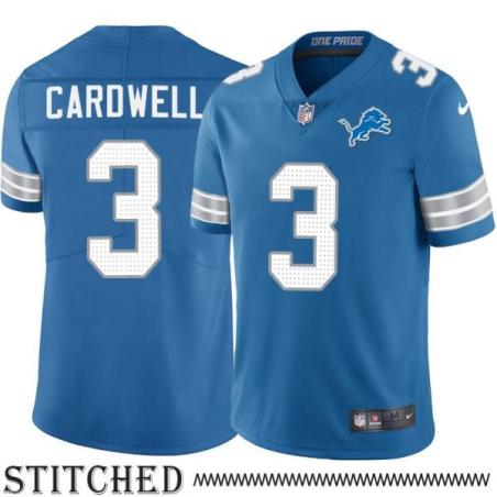 Detroit Lions #3 Lloyd Cardwell Blue Home Jersey