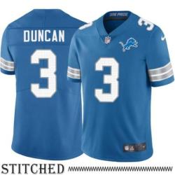 Detroit Lions #3 Rick Duncan Blue Home Jersey