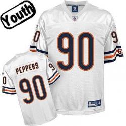 Julius Peppers Youth Football Jersey -#90 Chicago Youth Jersey(White)