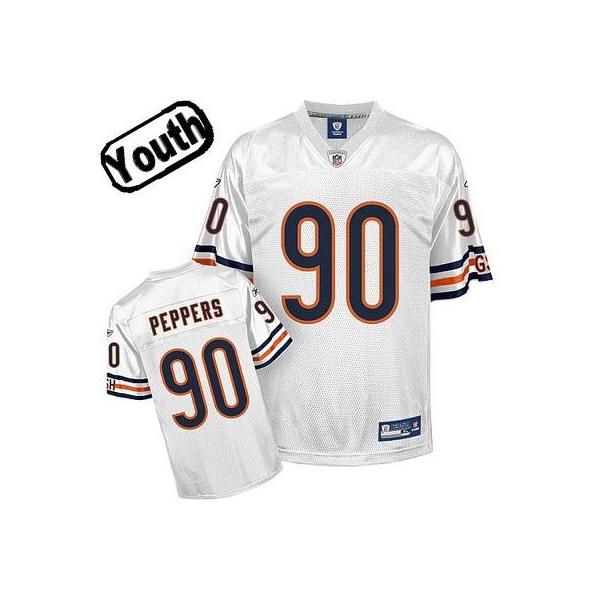 Julius Peppers Youth Football Jersey -#90 Chicago Youth Jersey(White)