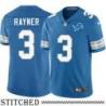 Detroit Lions #3 Dave Rayner Blue Home Jersey