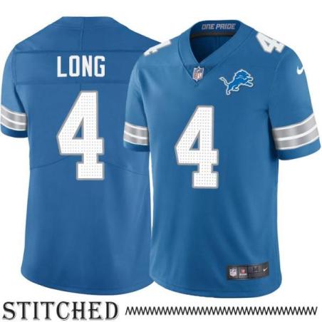 Detroit Lions #4 Louie Long Blue Home Jersey