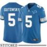 Detroit Lions #5 Ace Gutowsky Blue Home Jersey