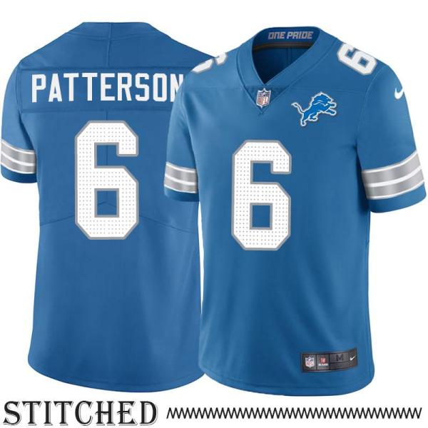 Detroit Lions #6 Riley Patterson Blue Home Jersey