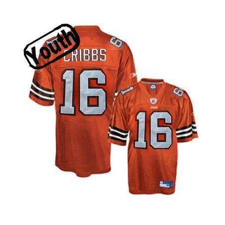 Josh Cribbs Youth Football Jersey -#16 Cleveland Youth Jersey(Orange)