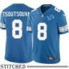 Detroit Lions #8 Sam Tsoutsouvas Blue Home Jersey