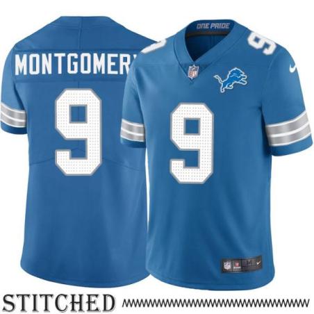 Detroit Lions #9 Greg Montgomery Blue Home Jersey