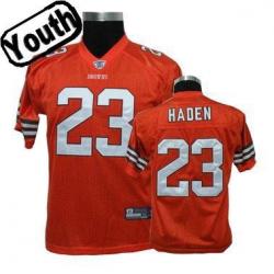 Joe Haden Youth Football Jersey -#23 Cleveland Youth Jersey(Orange)