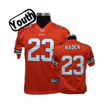 Joe Haden Youth Football Jersey -#23 Cleveland Youth Jersey(Orange)