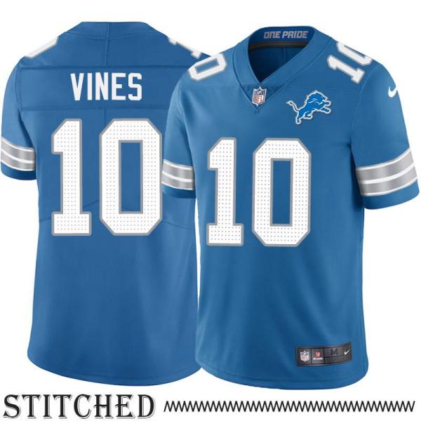 Detroit Lions #10 Scottie Vines Blue Home Jersey