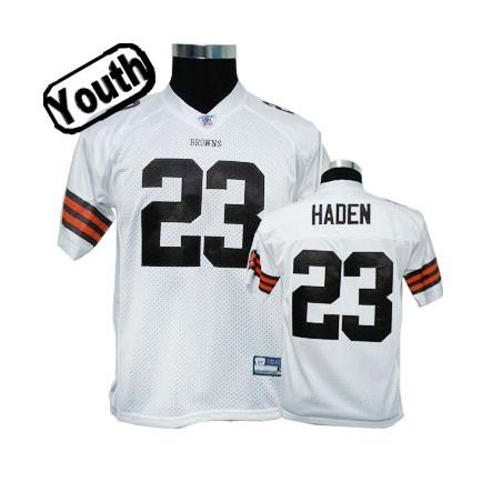 Joe Haden Youth Football Jersey -#23 Cleveland Youth Jersey(White)