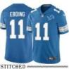 Detroit Lions #11 Harry Ebding Blue Home Jersey