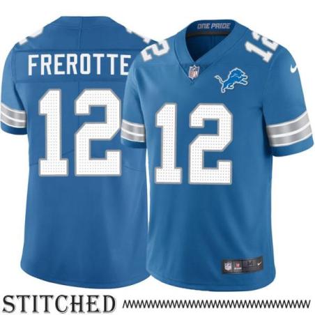 Detroit Lions #12 Gus Frerotte Blue Home Jersey