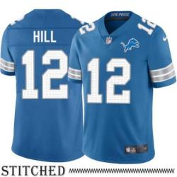 Detroit Lions #12 Jim Hill Blue Home Jersey