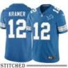 Detroit Lions #12 Erik Kramer Blue Home Jersey