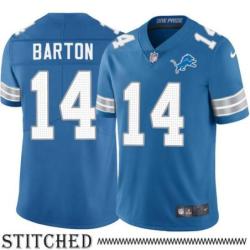 Detroit Lions #14 Greg Barton Blue Home Jersey