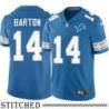 Detroit Lions #14 Greg Barton Blue Home Jersey