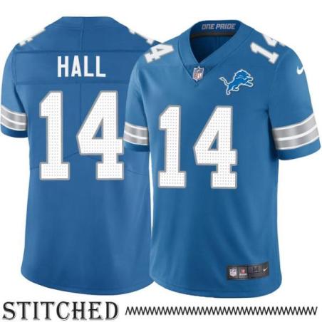 Detroit Lions #14 Johnny Hall Blue Home Jersey