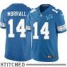 Detroit Lions #14 Earl Morrall Blue Home Jersey