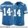 Detroit Lions #14 John Noppenberg Blue Home Jersey