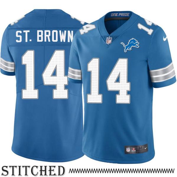 Detroit Lions #14 Amon-Ra St. Brown Blue Home Jersey