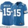 Detroit Lions #15 Brady Breeze Blue Home Jersey