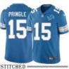 Detroit Lions #15 Alan Pringle Blue Home Jersey