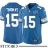 Detroit Lions #15 Corey Thomas Blue Home Jersey