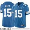 Detroit Lions #15 Joe Watt Blue Home Jersey