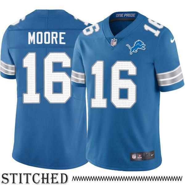 Detroit Lions #16 Lance Moore Blue Home Jersey