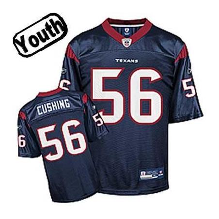 Brian Cushing Youth Football Jersey -#56 Houston Youth Jersey(Navy)