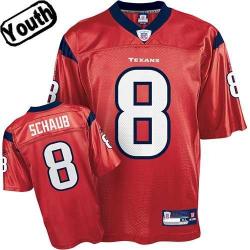 Matt Schaub Youth Football Jersey -#8 Houston Youth Jersey(Red)