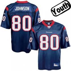 Andre Johnson Youth Football Jersey -#80 Houston Youth Jersey(Navy)