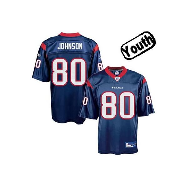 Andre Johnson Youth Football Jersey -#80 Houston Youth Jersey(Navy)