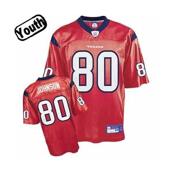 Andre Johnson Youth Football Jersey -#80 Houston Youth Jersey(Red)