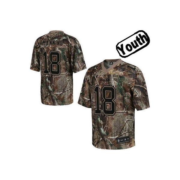 Peyton Manning Youth Football Jersey -#18 Indianapolis Youth Jersey(Camo)