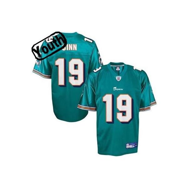 Ted Ginn Youth Football Jersey -#19 Miami Youth Jersey(Green)